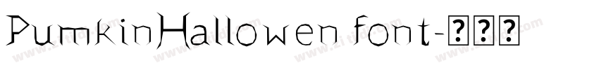 PumkinHallowen font字体转换